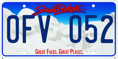 SD license plate 0FVO52