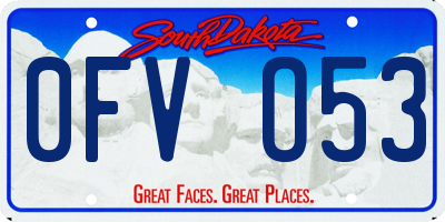 SD license plate 0FVO53
