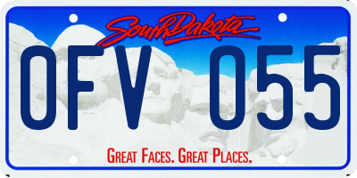 SD license plate 0FVO55