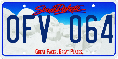 SD license plate 0FVO64