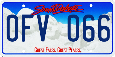 SD license plate 0FVO66