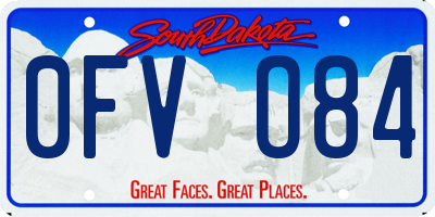 SD license plate 0FVO84