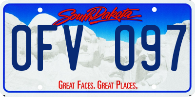 SD license plate 0FVO97