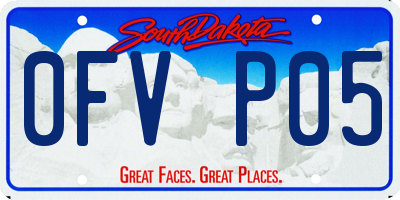 SD license plate 0FVP05