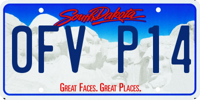 SD license plate 0FVP14