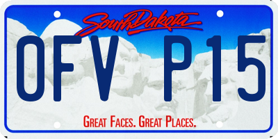 SD license plate 0FVP15
