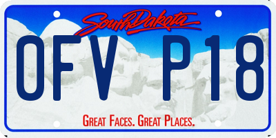 SD license plate 0FVP18