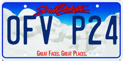 SD license plate 0FVP24
