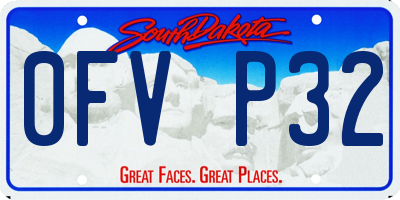 SD license plate 0FVP32
