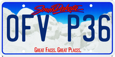 SD license plate 0FVP36