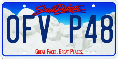 SD license plate 0FVP48