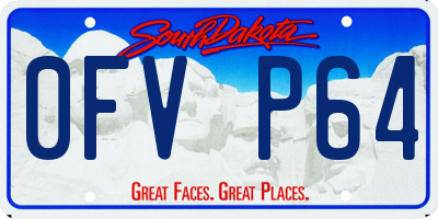 SD license plate 0FVP64