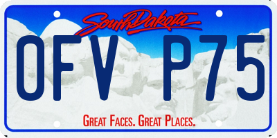 SD license plate 0FVP75