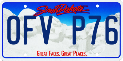 SD license plate 0FVP76