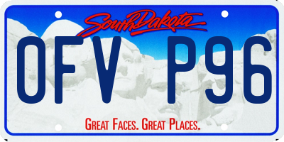SD license plate 0FVP96