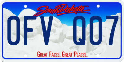 SD license plate 0FVQ07
