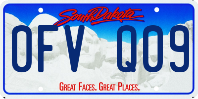 SD license plate 0FVQ09