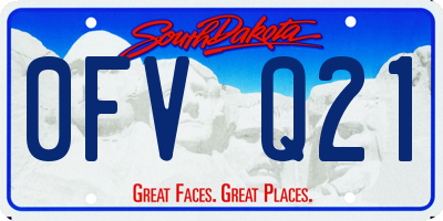 SD license plate 0FVQ21