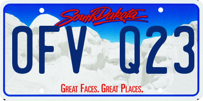 SD license plate 0FVQ23