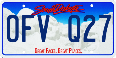 SD license plate 0FVQ27