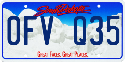 SD license plate 0FVQ35