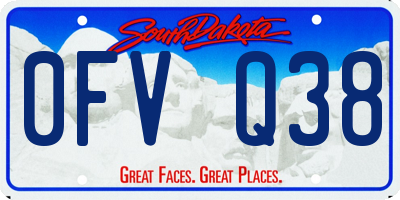 SD license plate 0FVQ38