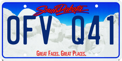 SD license plate 0FVQ41