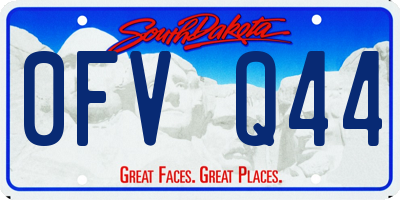 SD license plate 0FVQ44