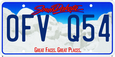 SD license plate 0FVQ54
