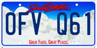 SD license plate 0FVQ61