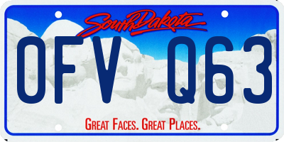 SD license plate 0FVQ63