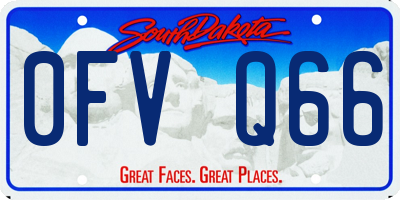 SD license plate 0FVQ66