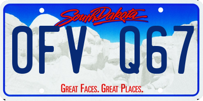 SD license plate 0FVQ67