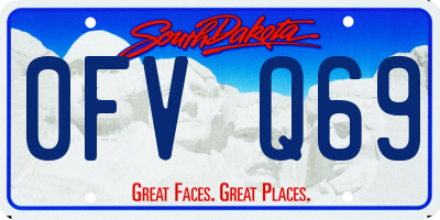 SD license plate 0FVQ69