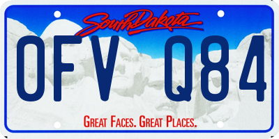 SD license plate 0FVQ84