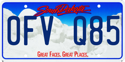 SD license plate 0FVQ85