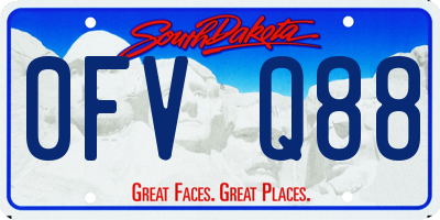 SD license plate 0FVQ88