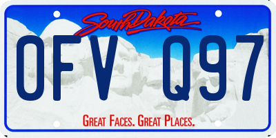 SD license plate 0FVQ97