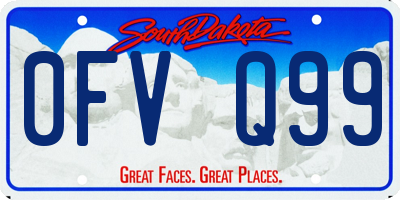 SD license plate 0FVQ99