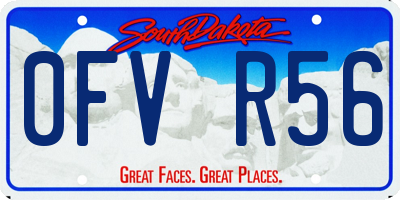 SD license plate 0FVR56