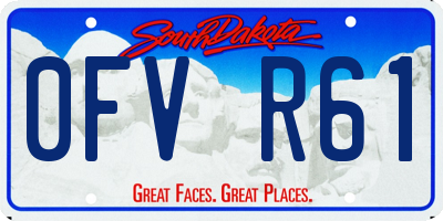 SD license plate 0FVR61
