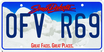 SD license plate 0FVR69