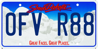 SD license plate 0FVR88