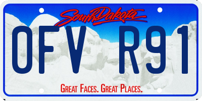 SD license plate 0FVR91