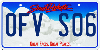 SD license plate 0FVS06