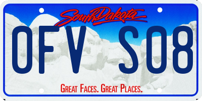 SD license plate 0FVS08