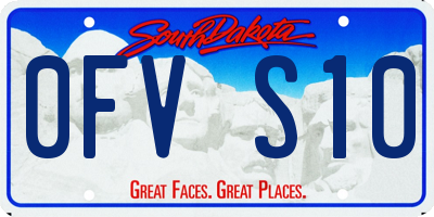 SD license plate 0FVS10