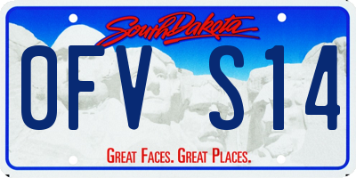 SD license plate 0FVS14