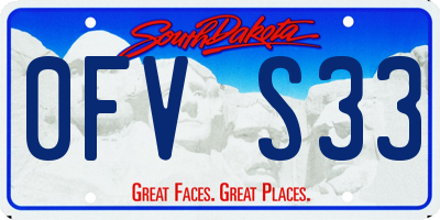 SD license plate 0FVS33
