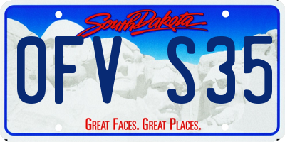 SD license plate 0FVS35